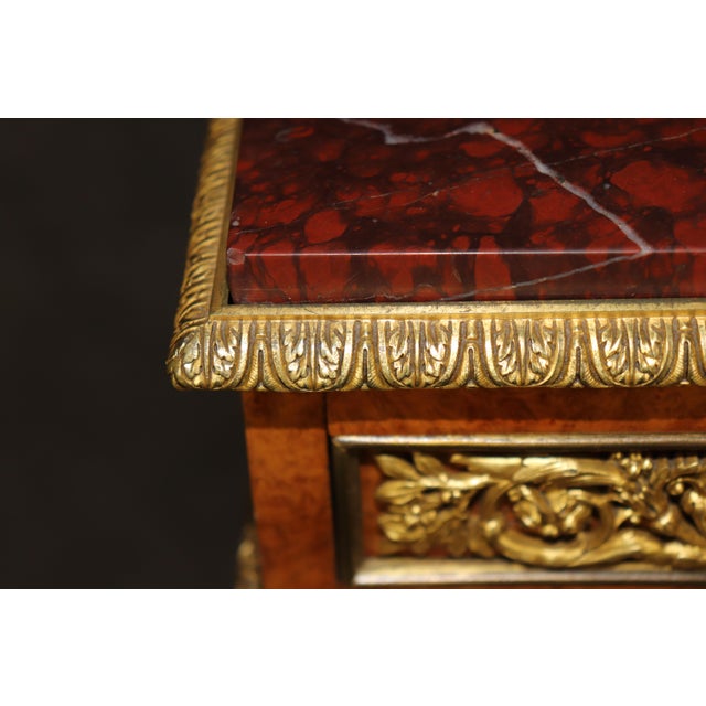 Bronze Rouge Marble Jewelery Quality Bronze Secretary Desk by Jules Piret For Sale - Image 8 of 17
