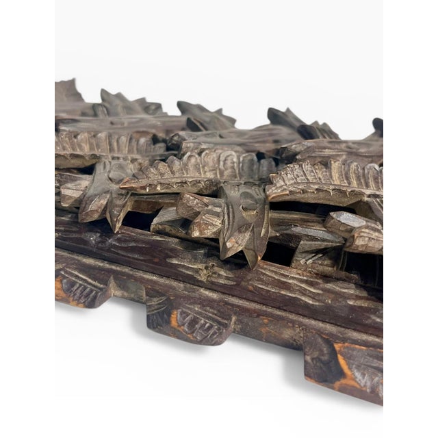 Antique Black Forest Folk Art Carved Hanging Wall Pocket Mail Sorter For Sale - Image 12 of 12