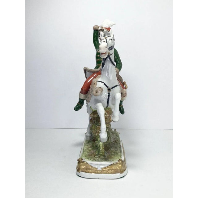 1900 - 1909 Early 20th Century Scheibe-Alsbach Kister Porcelain Napoleonic Murat Soldier Figurine For Sale - Image 5 of 11