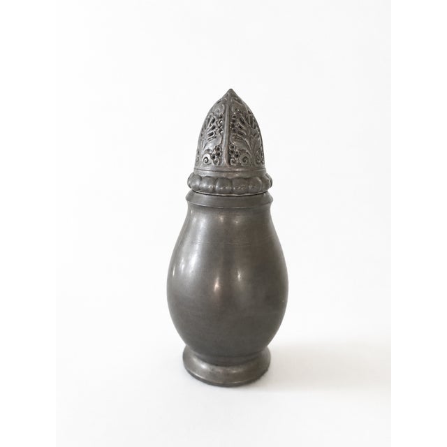Silver Art Deco Pewter Sugar Shaker Muffineer by Ib Just Andersen & GAB, 1931 For Sale - Image 8 of 8