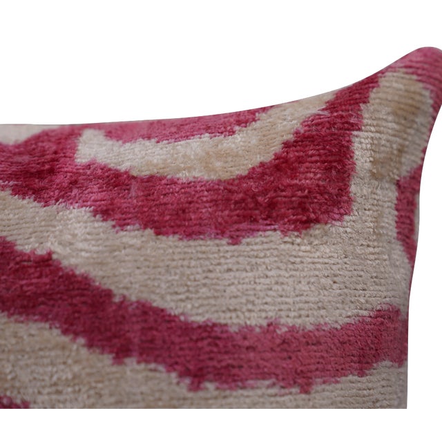 Contemporary Handmade Velvet Tiger Print Throw Pillow & Down Feather Insert For Sale - Image 10 of 11