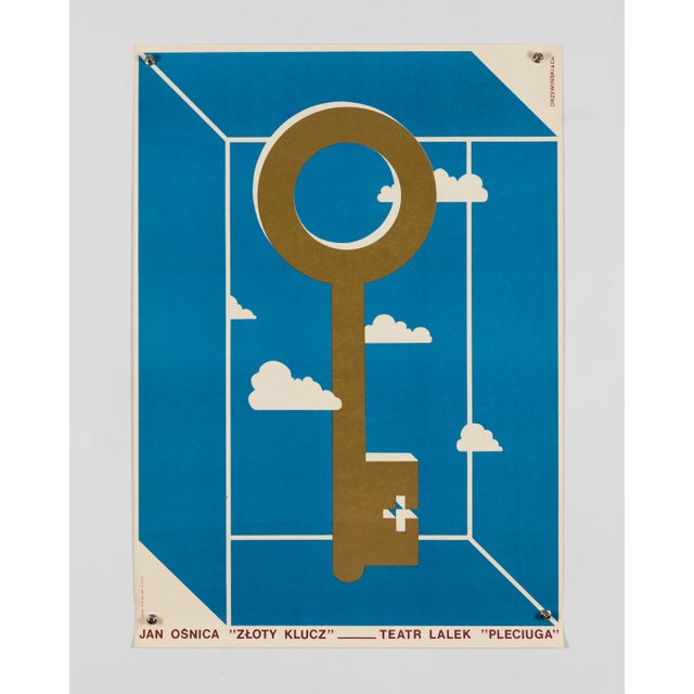 Golden Key Puppet Theatre Poster by Jan Osnica, 1980s For Sale - Image 3 of 9