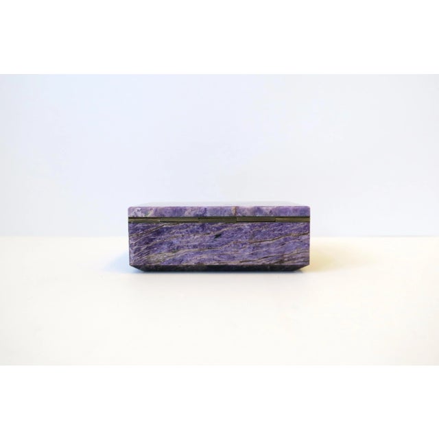 Jewelry Box Purple Charoite For Sale - Image 12 of 12