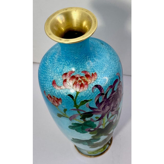 Late 19th Century 1880 Japanese Cloisonné Urn in the Style of Meiji Ginbari For Sale - Image 5 of 10