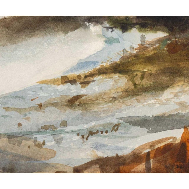Mid 20th Century Staats Cotsworth River Scene Watercolor on Paper For Sale - Image 5 of 9