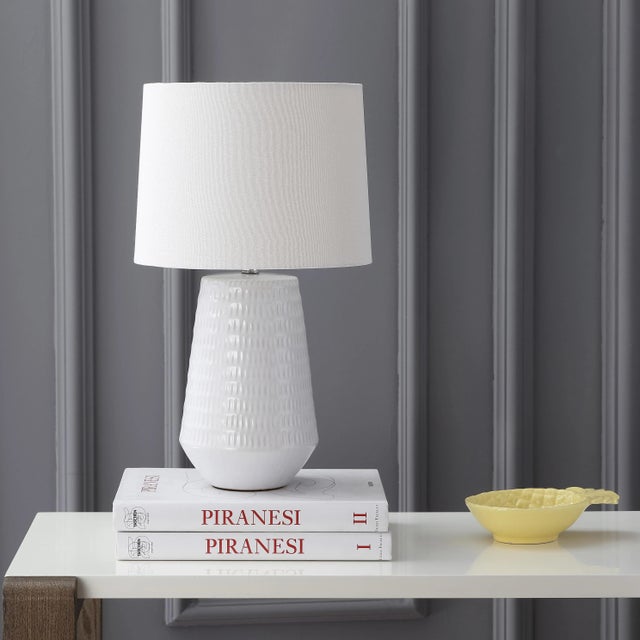 Modern Table Lamp - White | Chairish