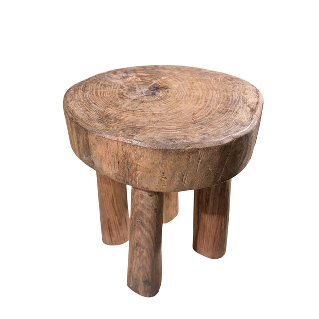 1980s African Vintage Carved Wood Milk Stool Hehe Gogo People Tanzania 13" H For Sale - Image 5 of 7