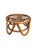 Mid-Century Modern Vintage 1970s Rattan Round Ottoman — Woven Boho Foot Stool For Sale - Image 3 of 10