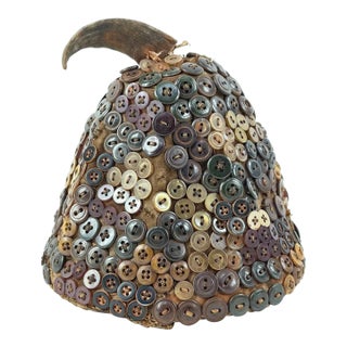 Early 20th Century Lega Bwami Society Button Hat For Sale