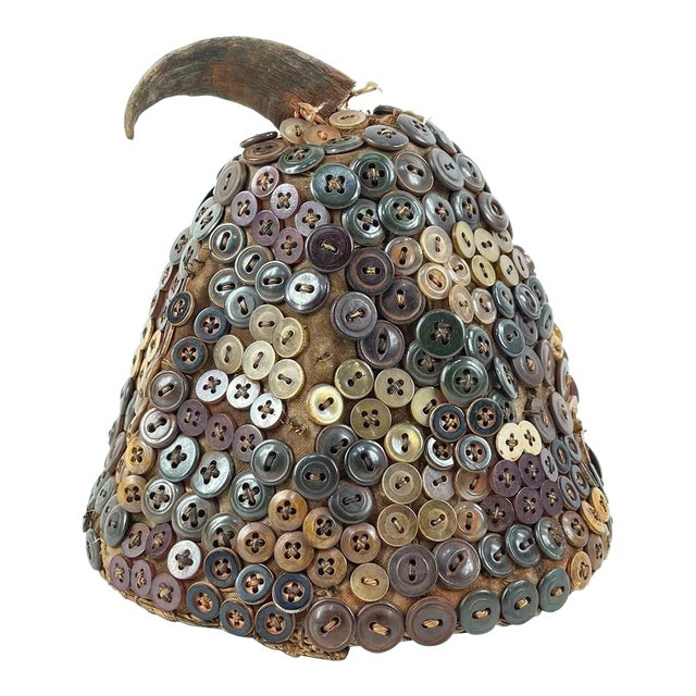 Early 20th Century Lega Bwami Society Button Hat For Sale