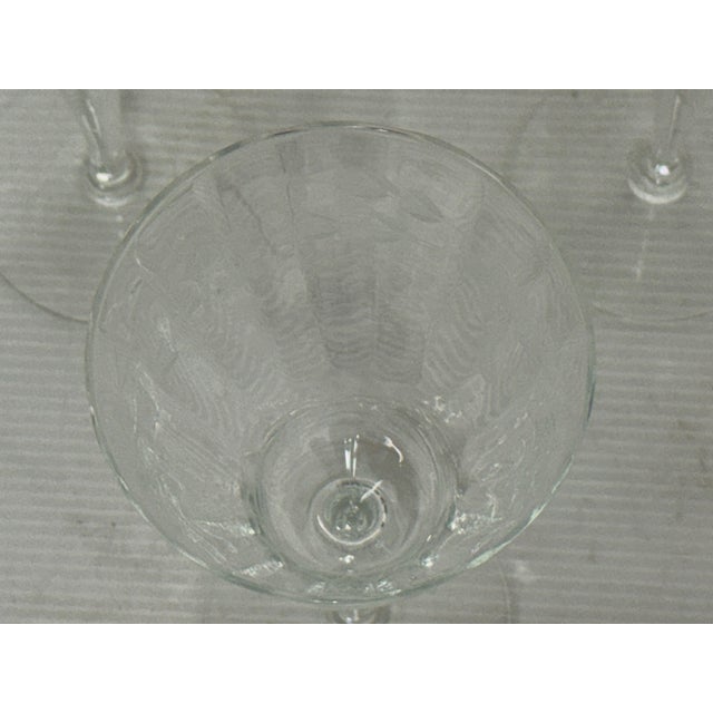 Transparent Mid 20th Century Libbey Rock Sharpe Wine Goblets, Set of Seven For Sale - Image 8 of 12