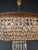 Brass Antique Oval Flush Mount Chandelier Brass Crystal Ceiling Light Restored Gold For Sale - Image 8 of 10