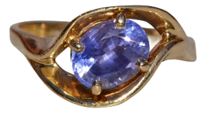 The Lambeth: Ladies 14K Yellow Gold Ring set with 2.50 CT Sapphire