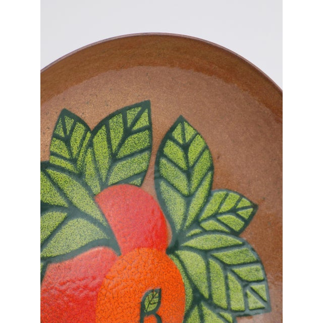 Copper Italian Enamelled Copper Plate, 1960 For Sale - Image 8 of 9