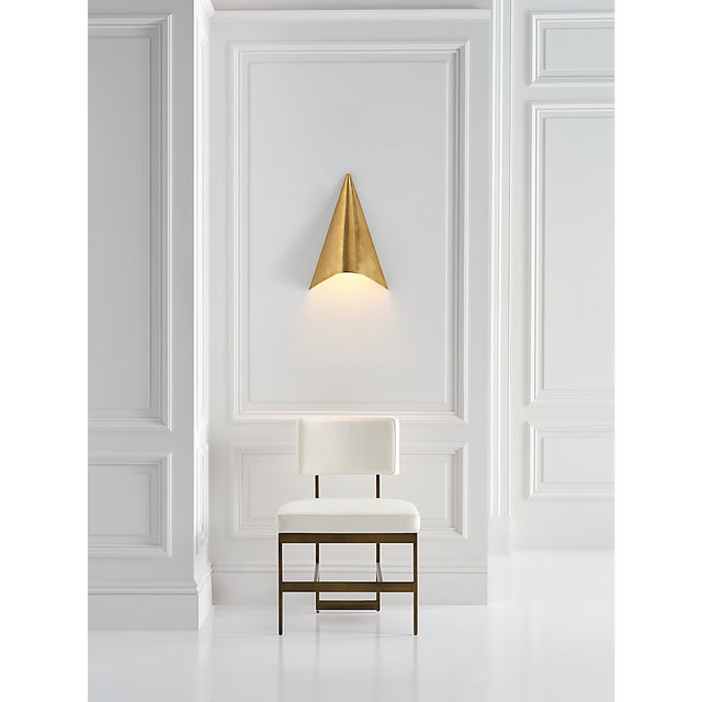 Kelly Wearstler for Visual Comfort Signature Piel 20" Indoor/Outdoor Wall Wash in Antique-Burnished Brass For Sale - Image 10 of 14