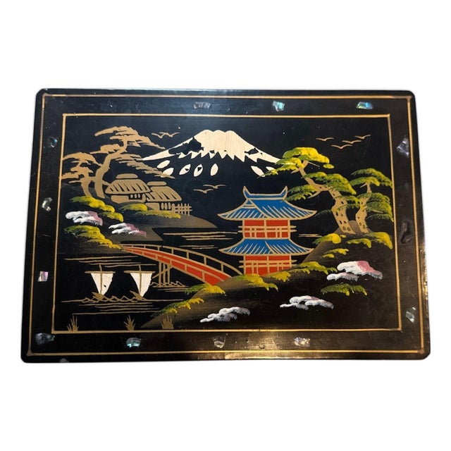 1920s Japanese Lacquered Jewelry Box For Sale