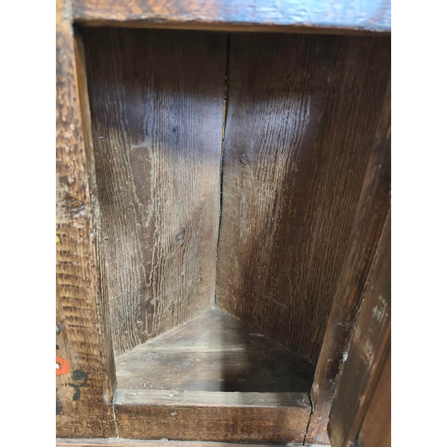 Antique Folk Corner Cabinet, 1850 For Sale - Image 11 of 18
