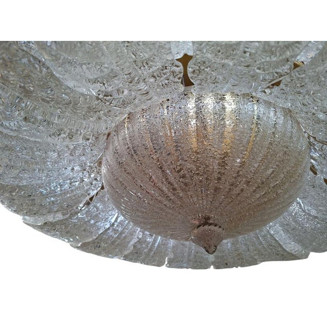Murano Glass Ceiling Light attributed to Barovier and Toso, 1950 For Sale - Image 10 of 18