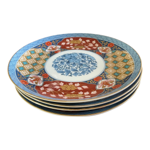 20th Century Japanese Imari Style Porcelain Salad Plates - Set of 4
