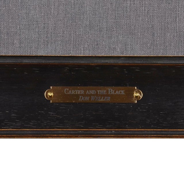 Don Weller "Carter & the Black" Watercolor Painting For Sale - Image 4 of 6