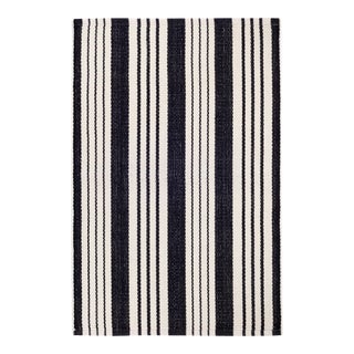 Dash & Albert by Annie Selke Birmingham Black Indoor/Outdoor Rug, 9' 6" x 13' 6" For Sale