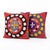 This beautiful 20'' x 21'' & 20'' x 22'' hand-embroidered Suzani pillow cover set was made from authentic Uzbek cotton...