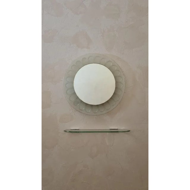 Mid-Century Modern Vintage Backlit Mirror and Shelf by Max Ingrand for Fontana Arte, 1960, Set of 2 For Sale - Image 3 of 7