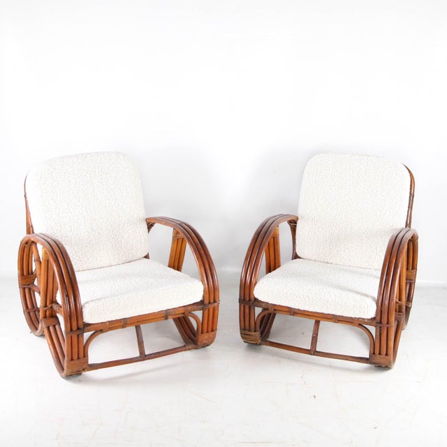 Pretzel Rattan Lounge Chairs, 1970s, Set of 2 For Sale - Image 13 of 14