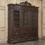 19th Century Renaissance Revival Hand-Carved Oak Triple Bookcase For Sale - Image 4 of 18