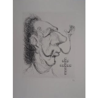 Tim, Dali as General De Gaulle, Original Signed Etching For Sale