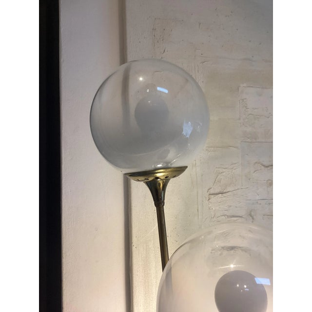 Metal Alberello Floor Lamp in Marble, Brass & Glass from Stilnovo, Italy, 1960s For Sale - Image 7 of 9