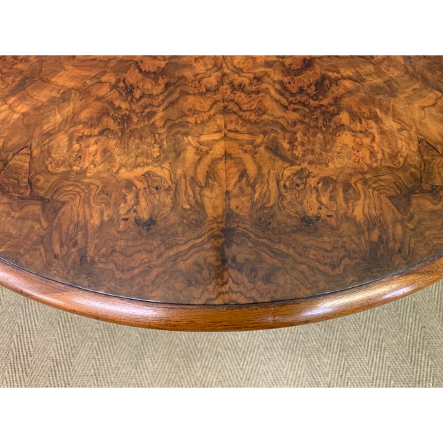 Large Victorian Burr Walnut Sutherland Table, 1870 For Sale - Image 3 of 10