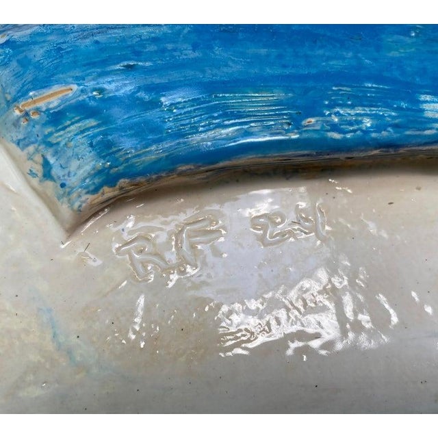 2020s Unique Glazed Ceramic Sailfish Wall Sculpture by Florida Artist Rexx Fisher 1/1 For Sale - Image 5 of 6