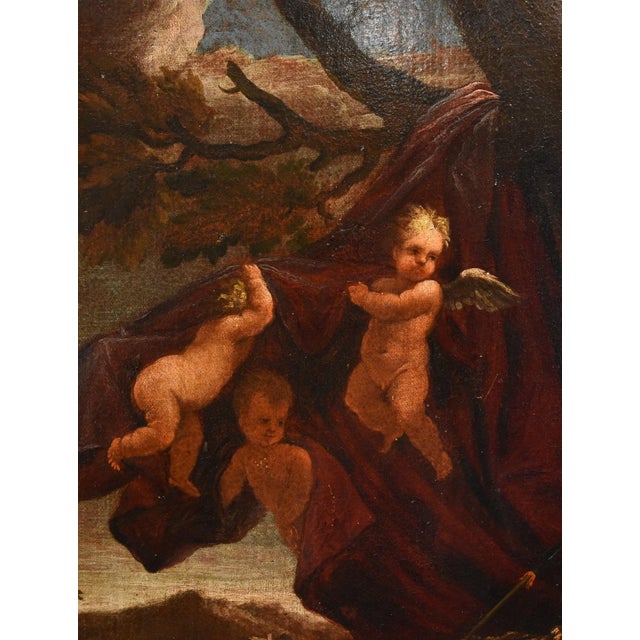 17th Century Guillaume Courtois / Il Borgognone, Diana & Cupid, 1650, Oil on Canvas For Sale - Image 5 of 15