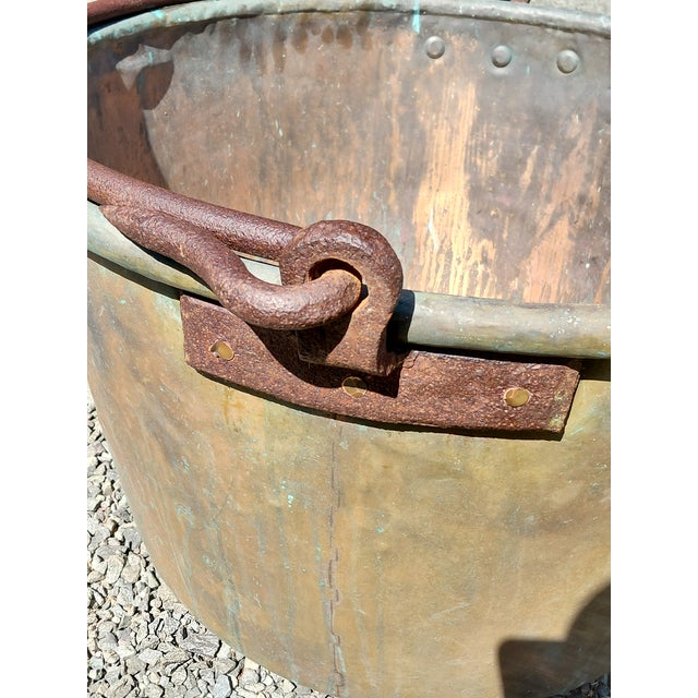 Antique Copper Apple Butter Kettle C. 1890 For Sale - Image 15 of 17