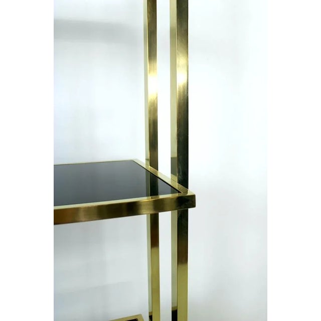 Vintage Shelf in Brass & Glass, 1970s For Sale - Image 9 of 10