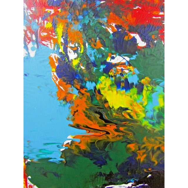 Artist Mark Adler Vibrant Contemporary Abstract Acrylic Painting on Canvas For Sale - Image 4 of 8