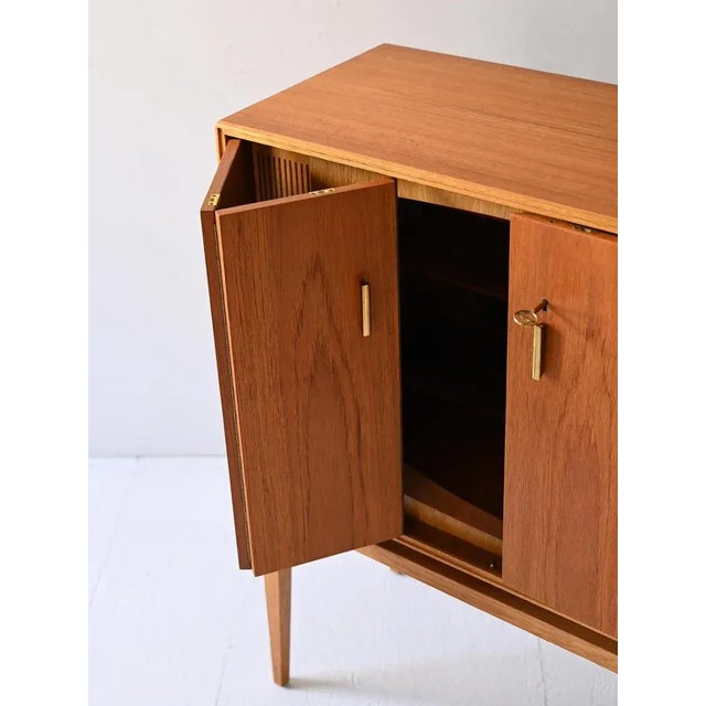 Vintage Scandinavian Teak Bar Cabinet, 1950s For Sale - Image 9 of 10