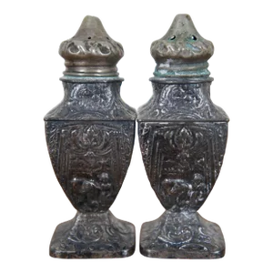 Vintage Dsp Co. 203 American Silverplate Salt & Pepper Shakers Cow & Windmills- a Pair