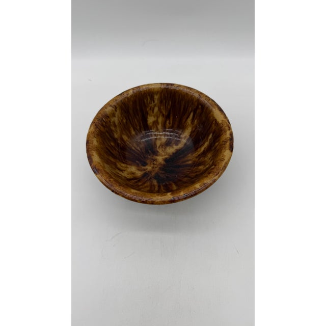 A Very Nice Rockingham Glazed Yellowware Small Sized Mixing Bowl, Circa 1870’s For Sale - Image 10 of 12