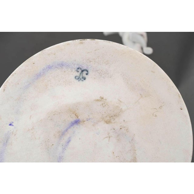 Louis XVI Style Sculpture of Amor with Bow, Bisque on Gilt Bronze Mount For Sale - Image 10 of 11