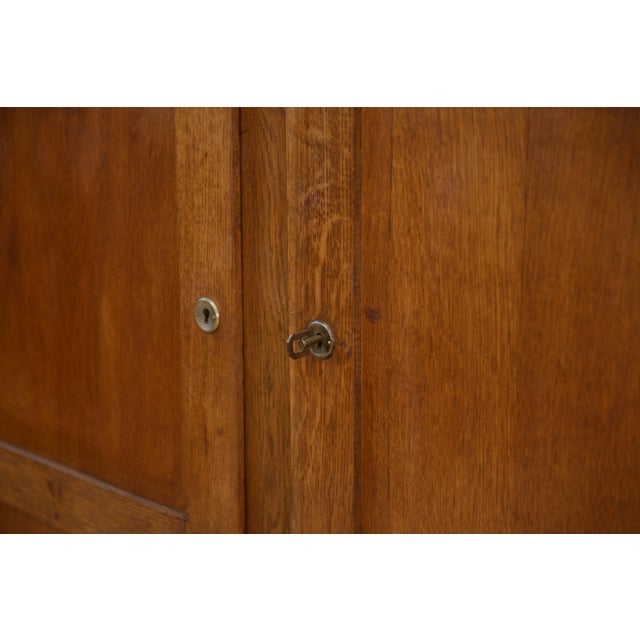 Reconstruction Oak Wardrobe by René Gabriel, 1950s For Sale - Image 6 of 11
