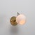 1950s Vintage Italian Green Lacquered Metal and Opaline Glass Wall Sconce, 1950s For Sale - Image 5 of 8