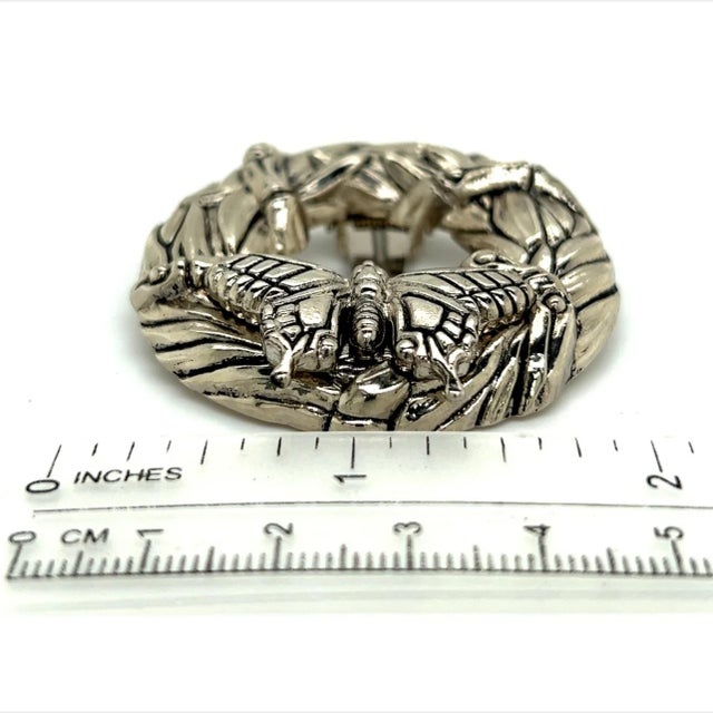 John Hardy Estate Butterfly + Bamboo Brooch & Scarf Clip Rhodium Plated JH1 DETAILS Style: Butterfly + Bamboo Weight: 34...