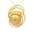Contemporary 18mm Golden South Sea Pearl Diamond 18k Yellow Gold Orbital Pendant Chain For Sale - Image 3 of 7