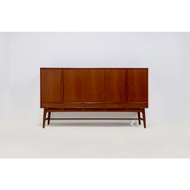 Teak Highboard by Svend Aage Madsen for K. Knudsen & Søn, 1950s For Sale - Image 14 of 17