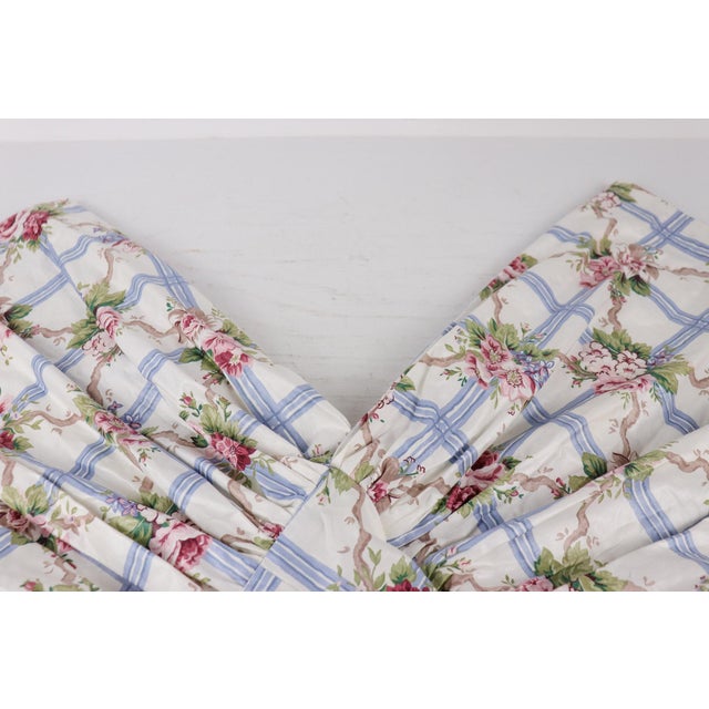 Vintage Ethan Allen Chintz Queen Bed Skirt For Sale - Image 10 of 10