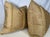 Custom pair of 22" pillows covered in Brunschwig & Fils "Salvator Velvet" in color gold. These pillows have tapered...
