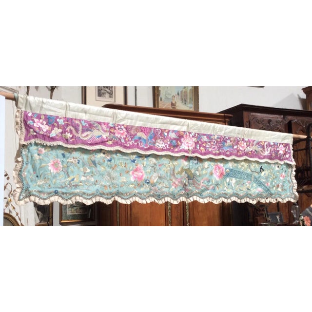 Chinese Antique Chinese Needlework Panel For Sale - Image 3 of 11