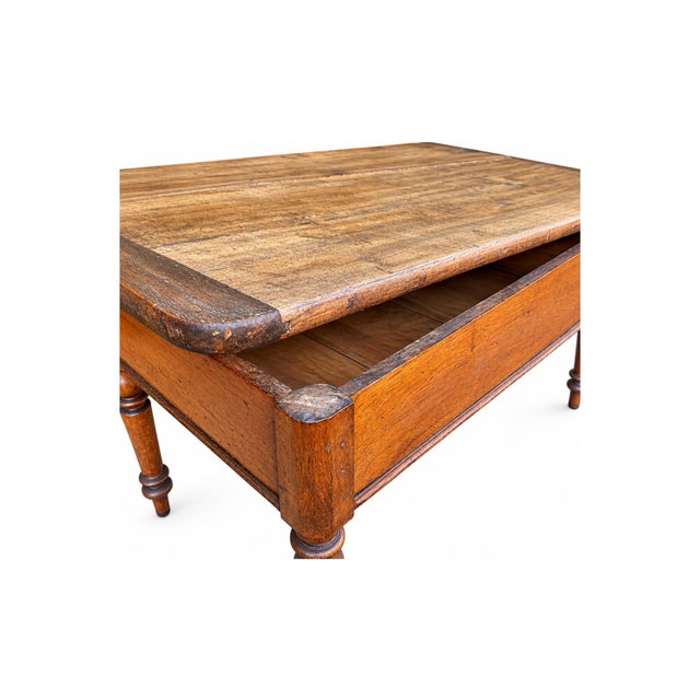 Wood Antique 19th Century Country Farm Table For Sale - Image 7 of 7